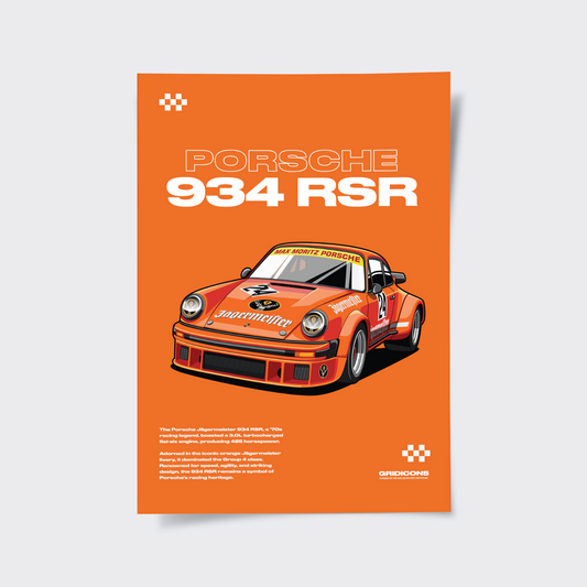 Porsche 934 RSR Jägermeister - Poster Print