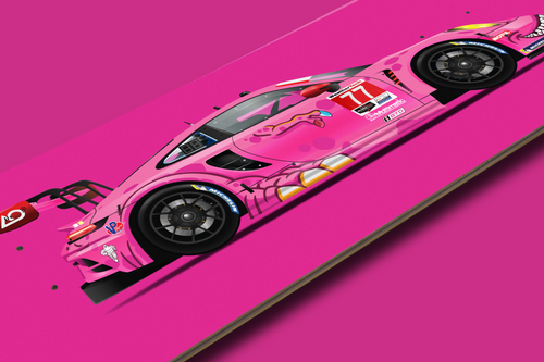 Porsche 911 GT3R "Roxy" - Skate Deck Wall Art