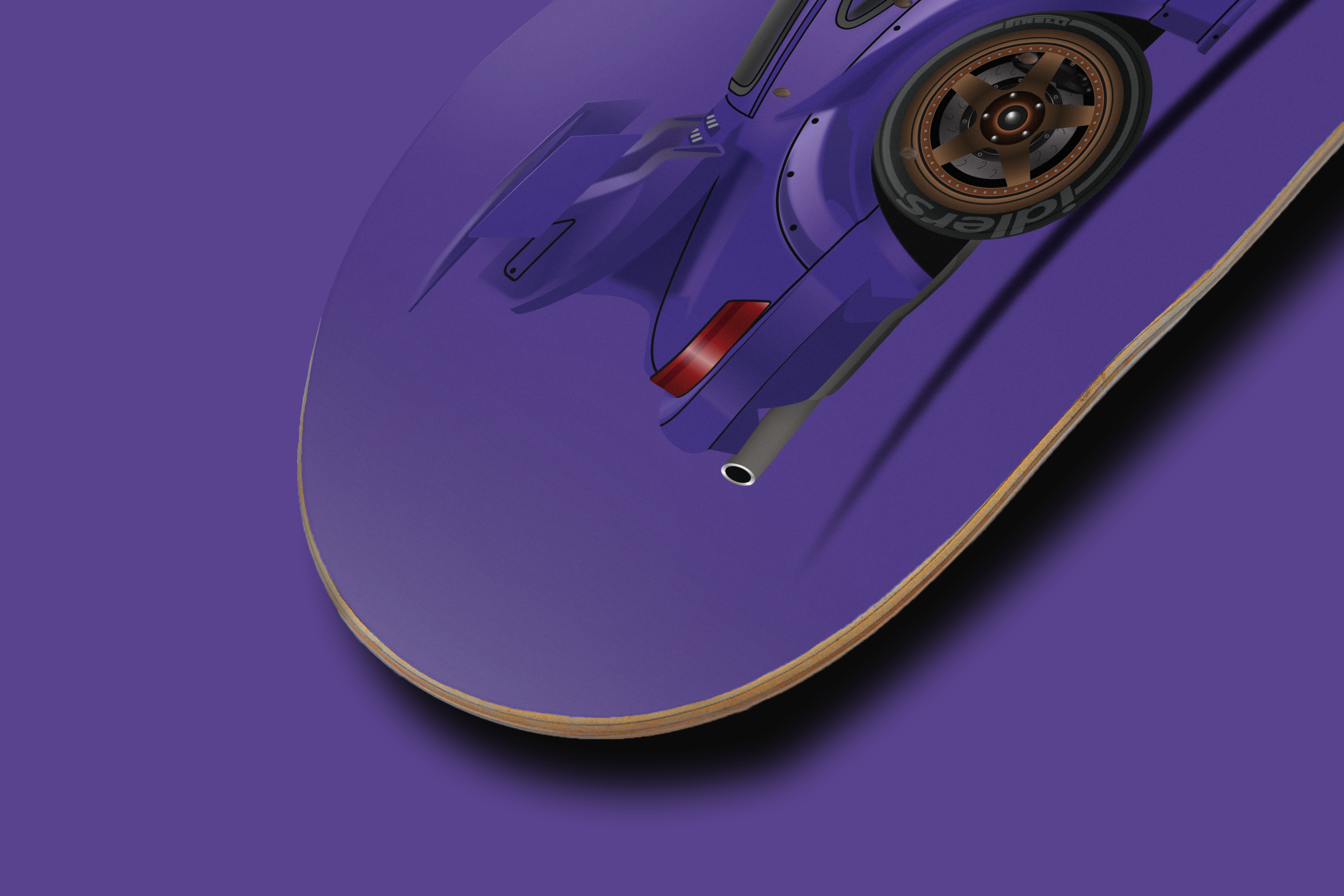 RWB Porsche 930 - Purple - Skate Deck Wall Art