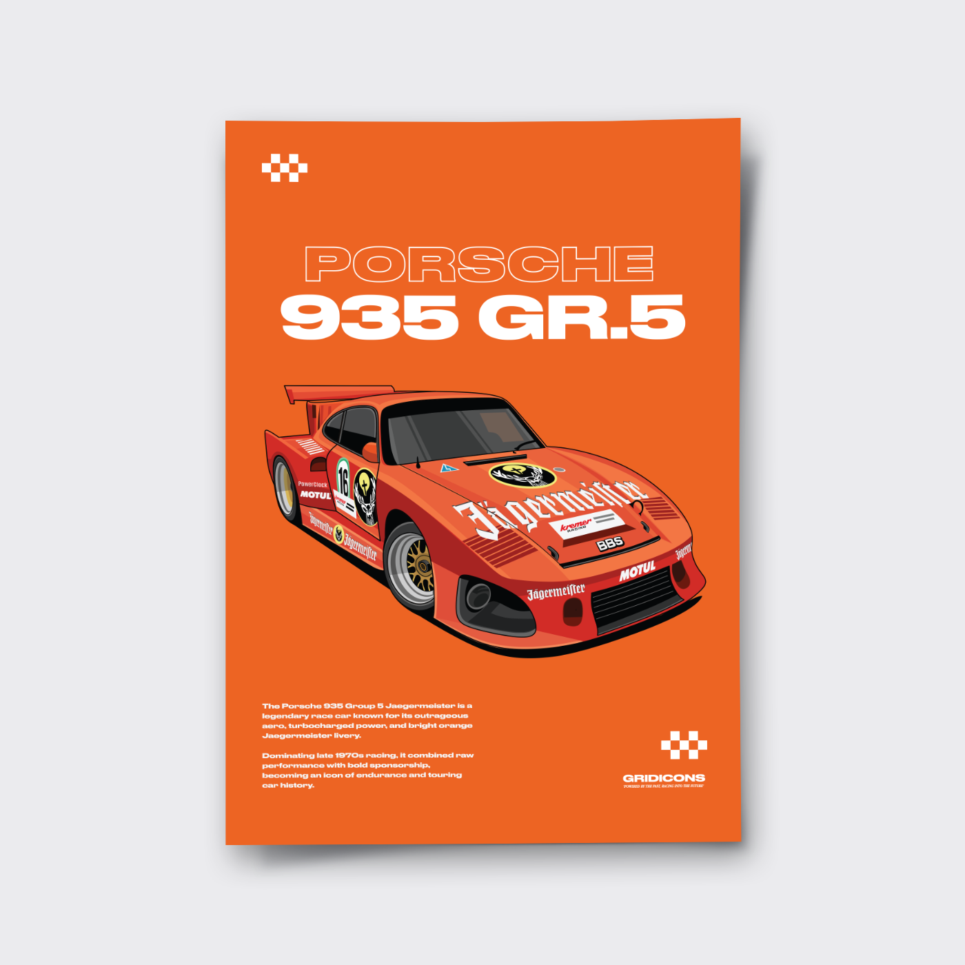 Porsche 935'77 Jaegermeister - Poster Print
