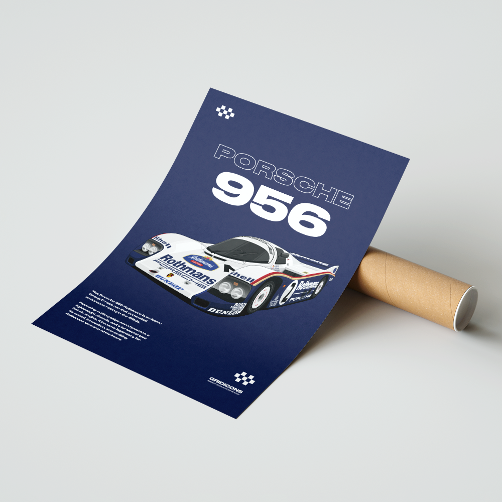 Porsche 956 Rothmans - Poster Print