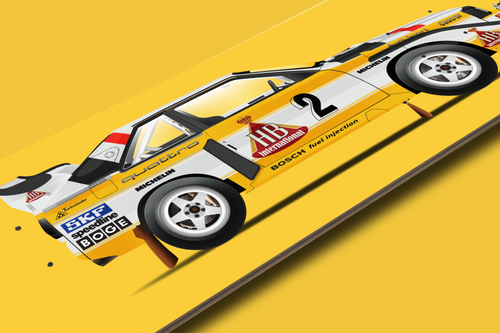 Audi Sport Quattro S1 E2 - Rally Car - Skate Deck Wall Art