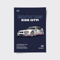 BMW M3 E36 GTR - Poster Print