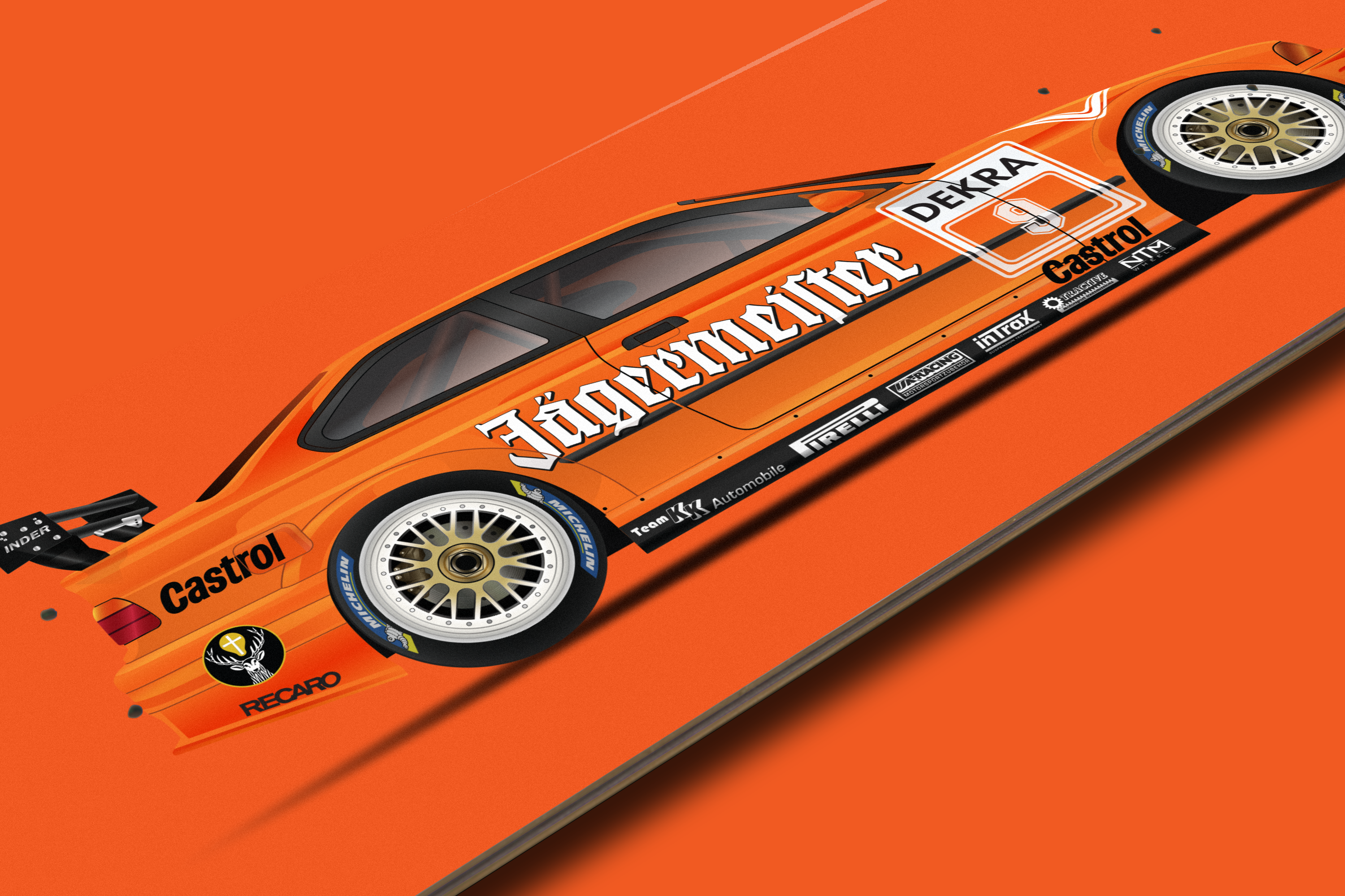 BMW E36 DTM (1993) “Jägermeister” - Race Car - Skate Deck Wall Art