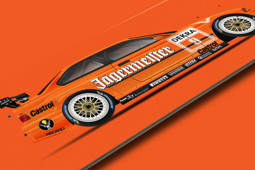 BMW E36 DTM (1993) “Jägermeister” - Race Car - Skate Deck Wall Art