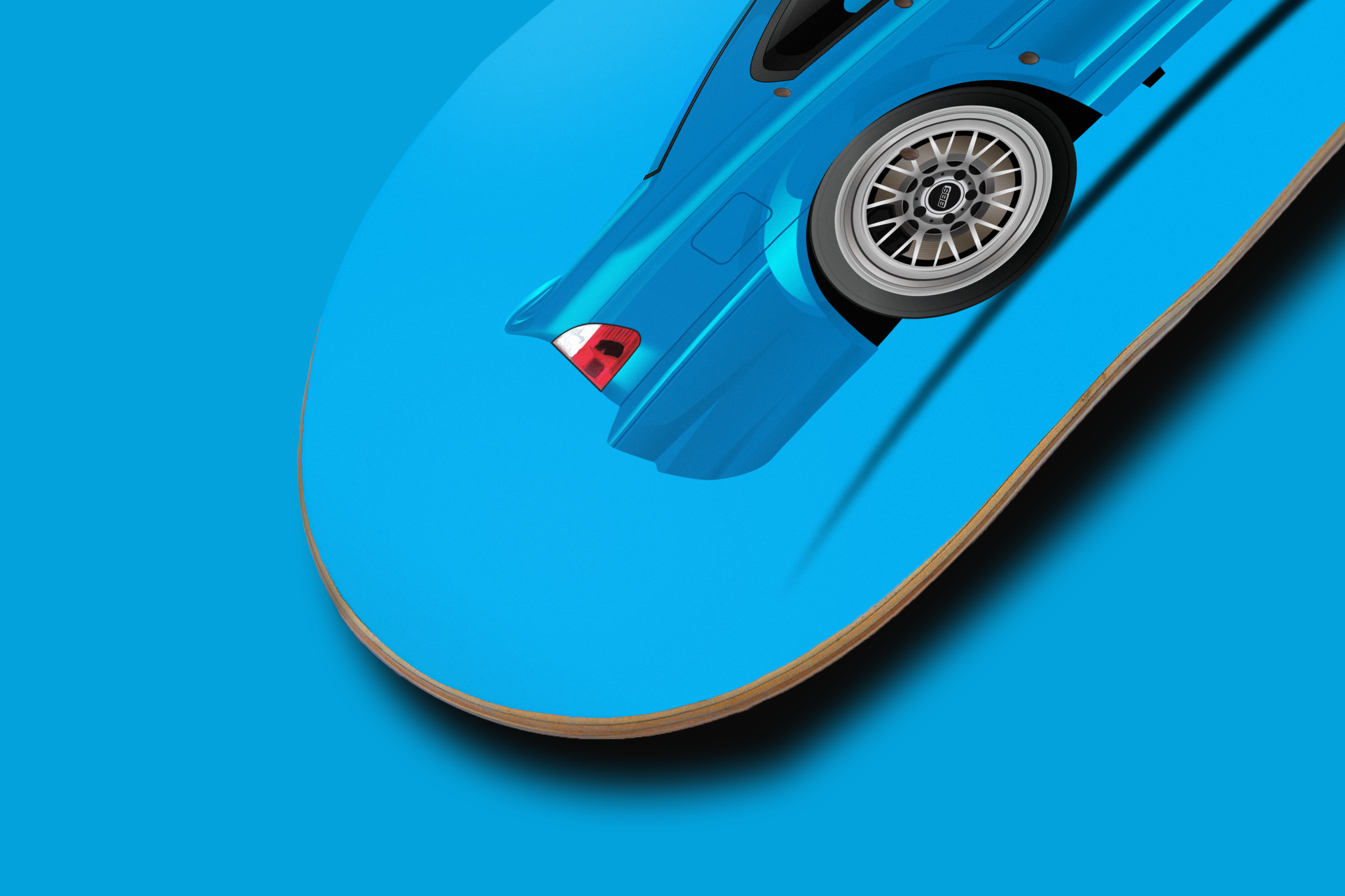 BMW E46 M3 - Road Car - Skate Deck Wall Art