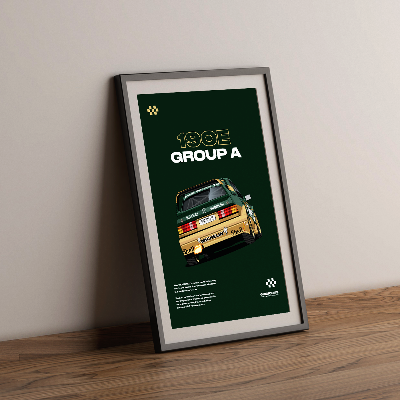 Mercedes-Benz 190 E 2.5-16 Evolution II Group A - Poster Print