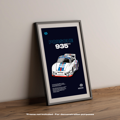 Porsche 935'77 Martini - Poster Print