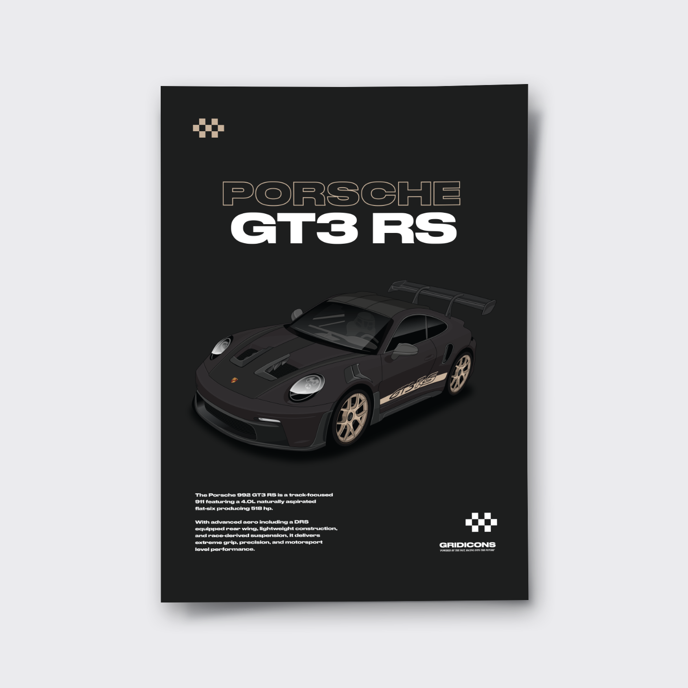 Porsche 911 GT3 RS (992) - Poster Print