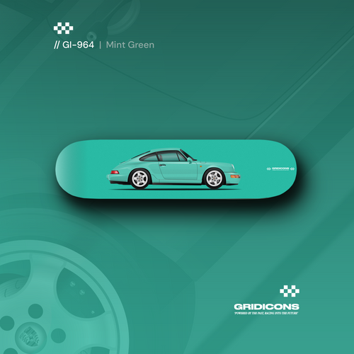 Porsche 964 - Road Car - Skate Deck Wall Art