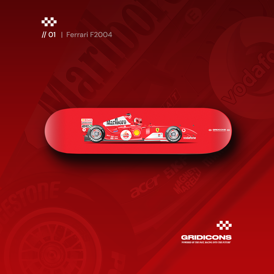 Ferrari F2004  - Formula 1 - Skate Deck Wall Art