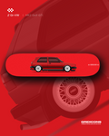 Volkswagen MK2 Golf GTI - Road Car - Skate Deck Wall Art