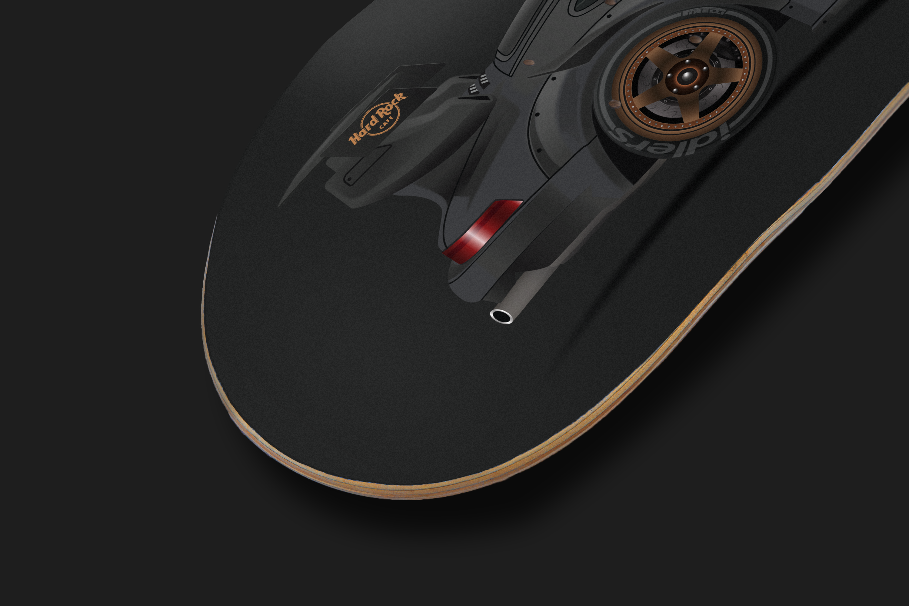 RWB Porsche 930 Black "Stella" - Skate Deck Wall Art