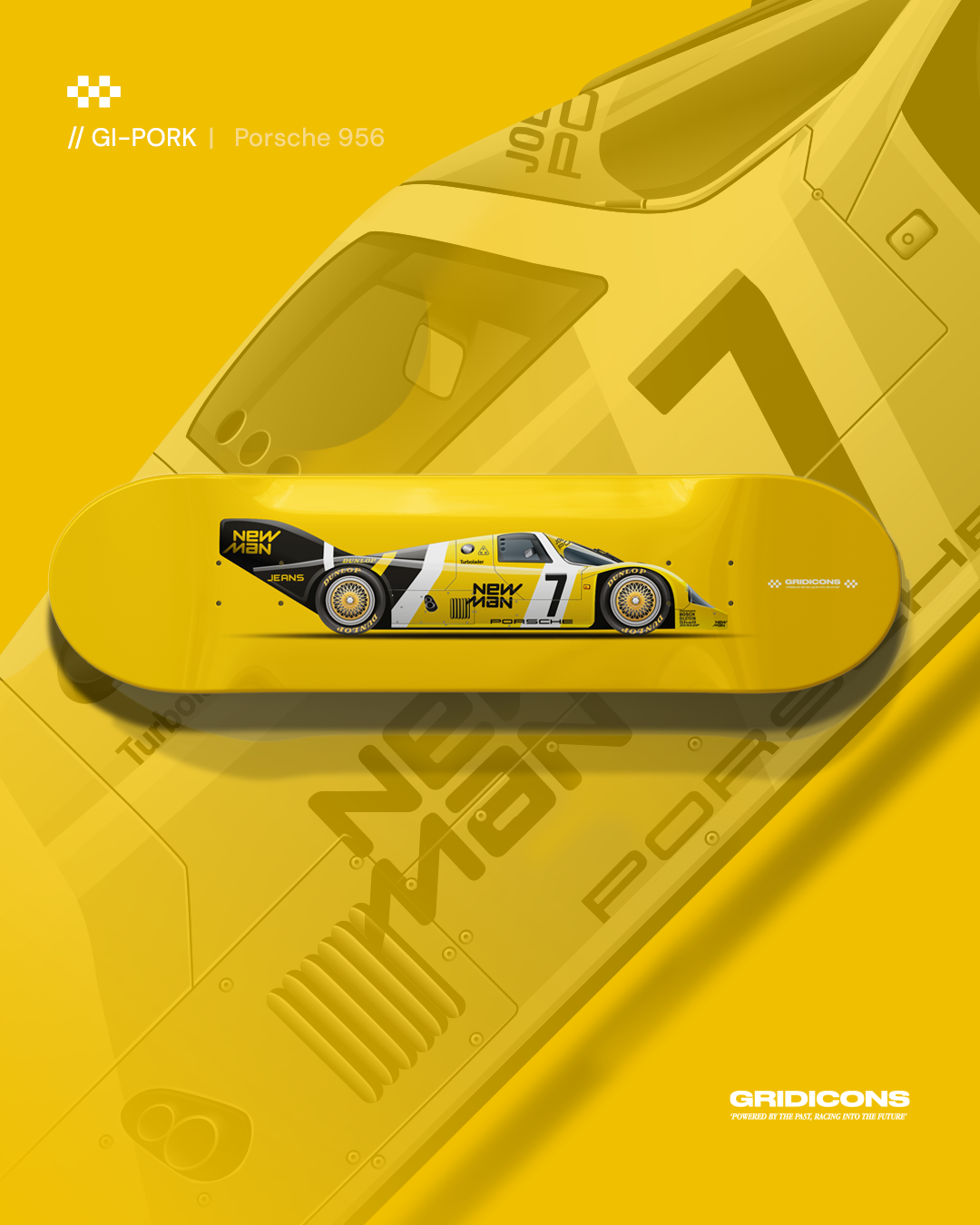 Porsche 956 New Man - Skate Deck Wall Art
