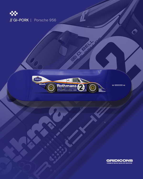 Porsche 956 Rothmans - Skate Deck Wall Art