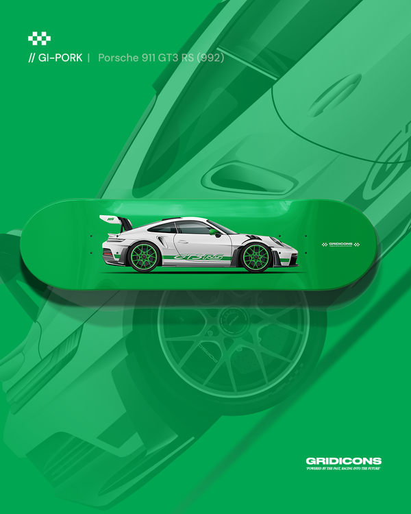 Porsche 911 GT3 RS (992) - Skate Deck Wall Art