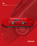 Porsche 911 997 GT3 - Skate Deck Wall Art