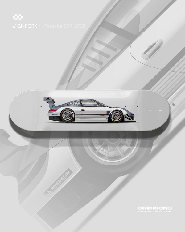Porsche 997 GT3R - Skate Deck Wall Art
