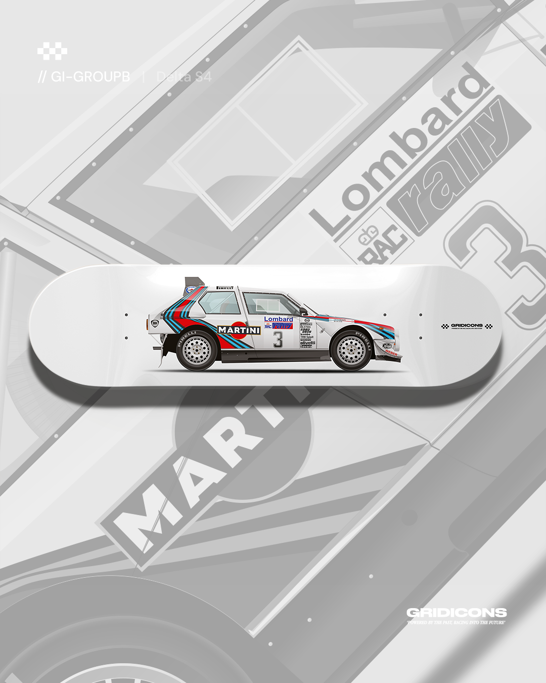 Lancia Delta S4 - Group B Rally Car - Skate Deck