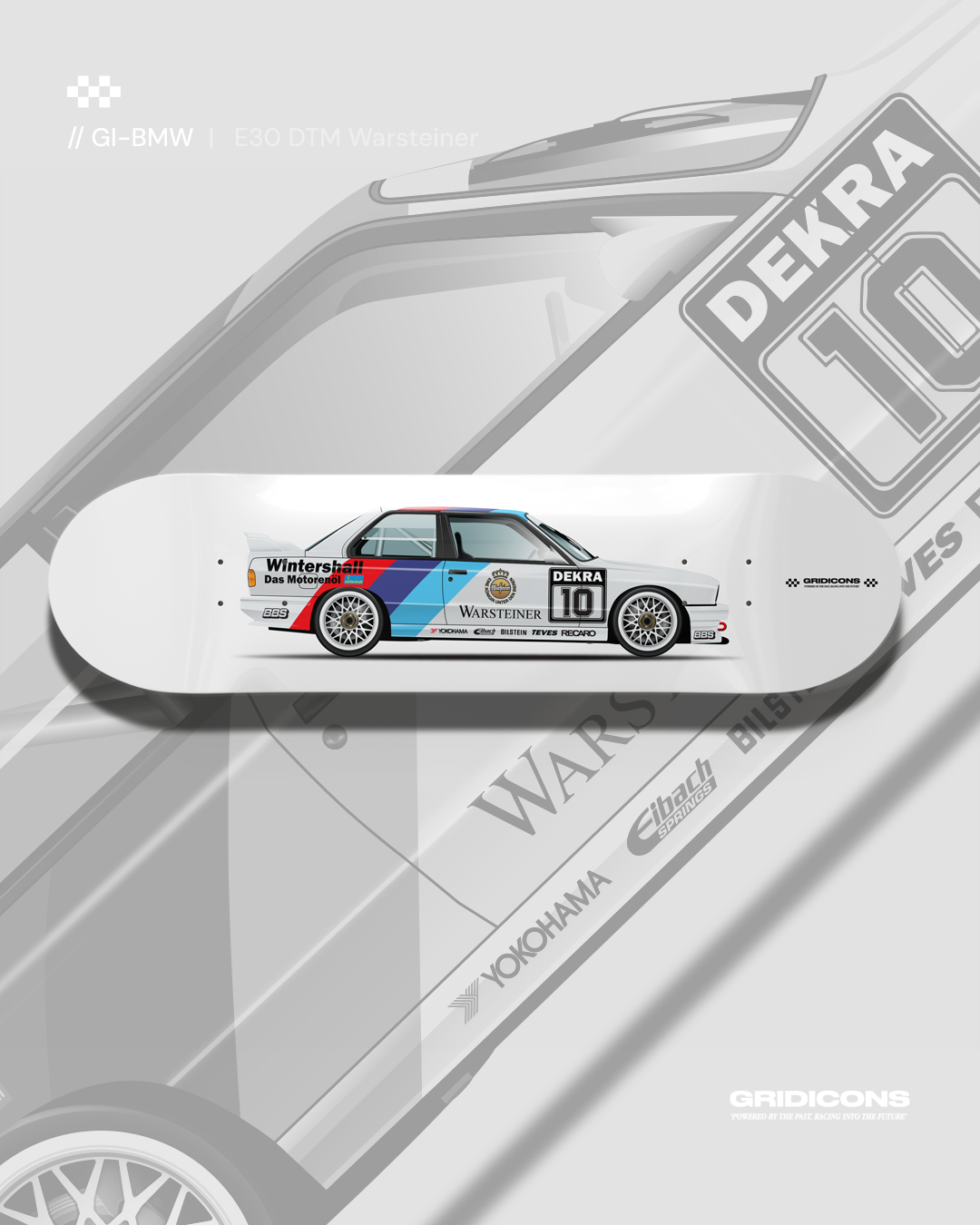BMW E30 M3 DTM Group A Warsteiner - Skate Deck Wall Art
