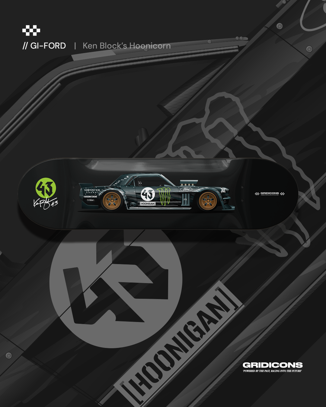 Ken Block's Mustang Hoonicorn RTR - Skate Deck