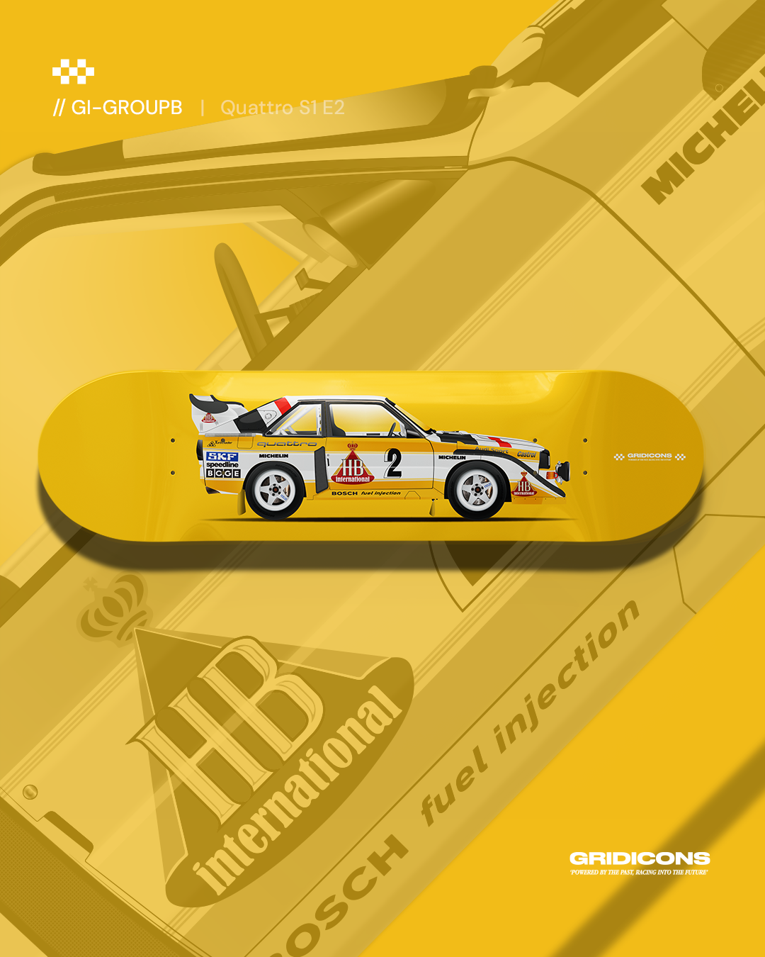 Audi Sport Quattro S1 E2 -Skate Deck