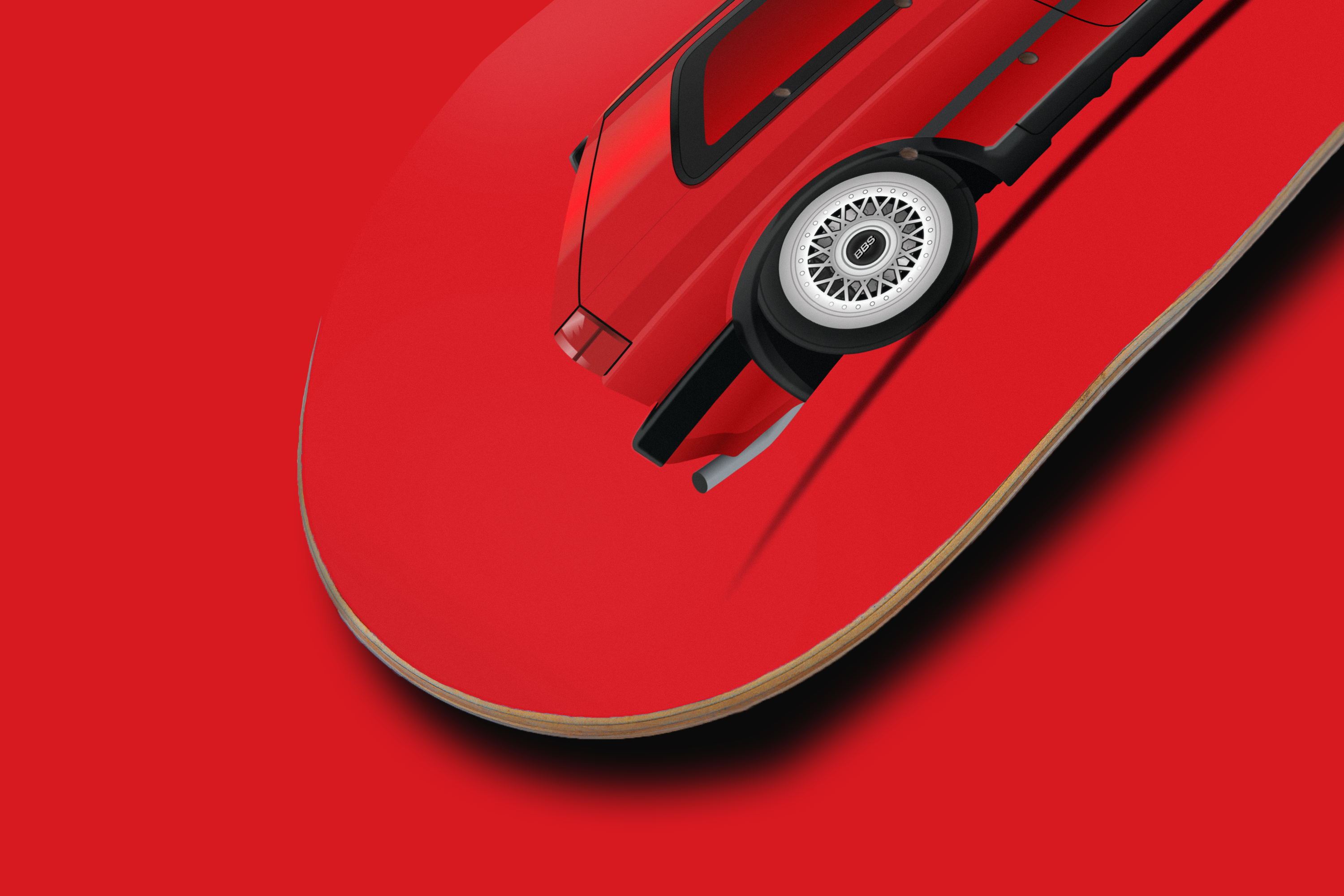 Volkswagen MK2 Golf GTI - Road Car - Skate Deck Wall Art