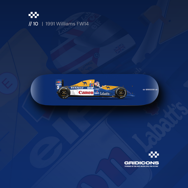 1991 Williams FW14 - Formula 1 - Skate Deck Wall Art
