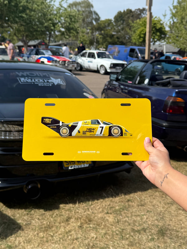 Porsche 956 New Man - Licence Plate Art
