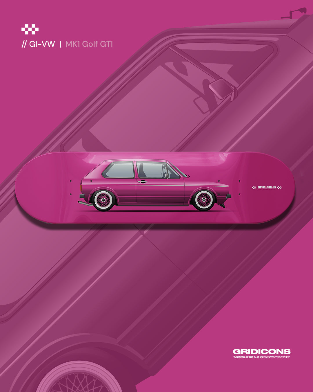 Volkswagen MK1 Golf GTI - Skate Deck Wall Art