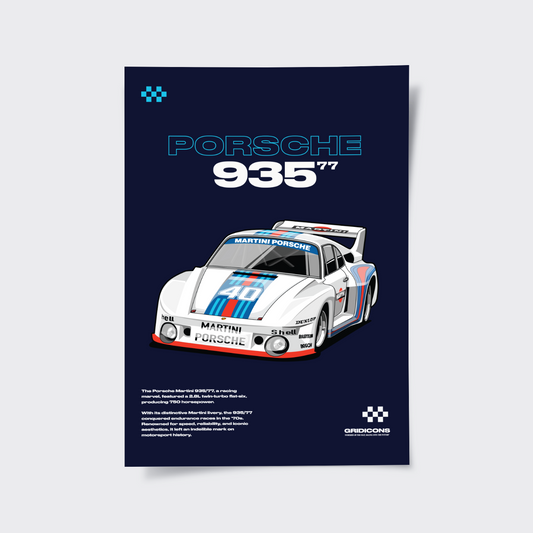 Porsche 935'77 Martini - Poster Print