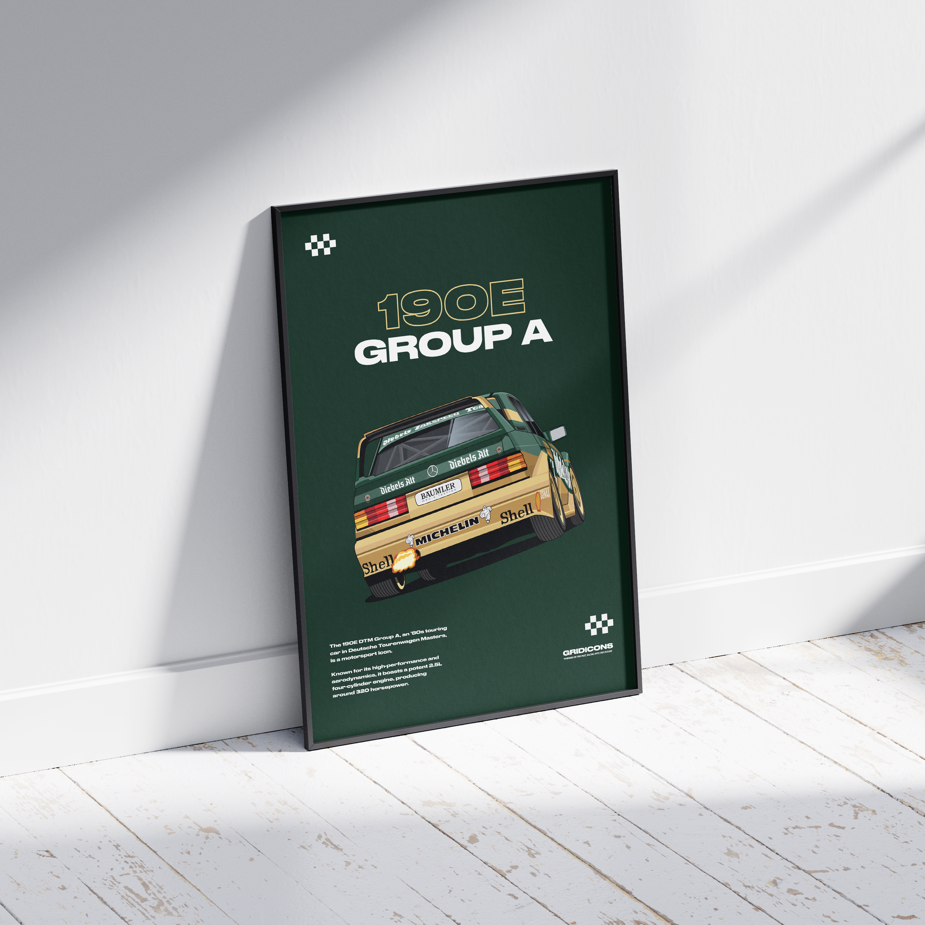 Mercedes-Benz 190 E 2.5-16 Evolution II Group A - Poster Print