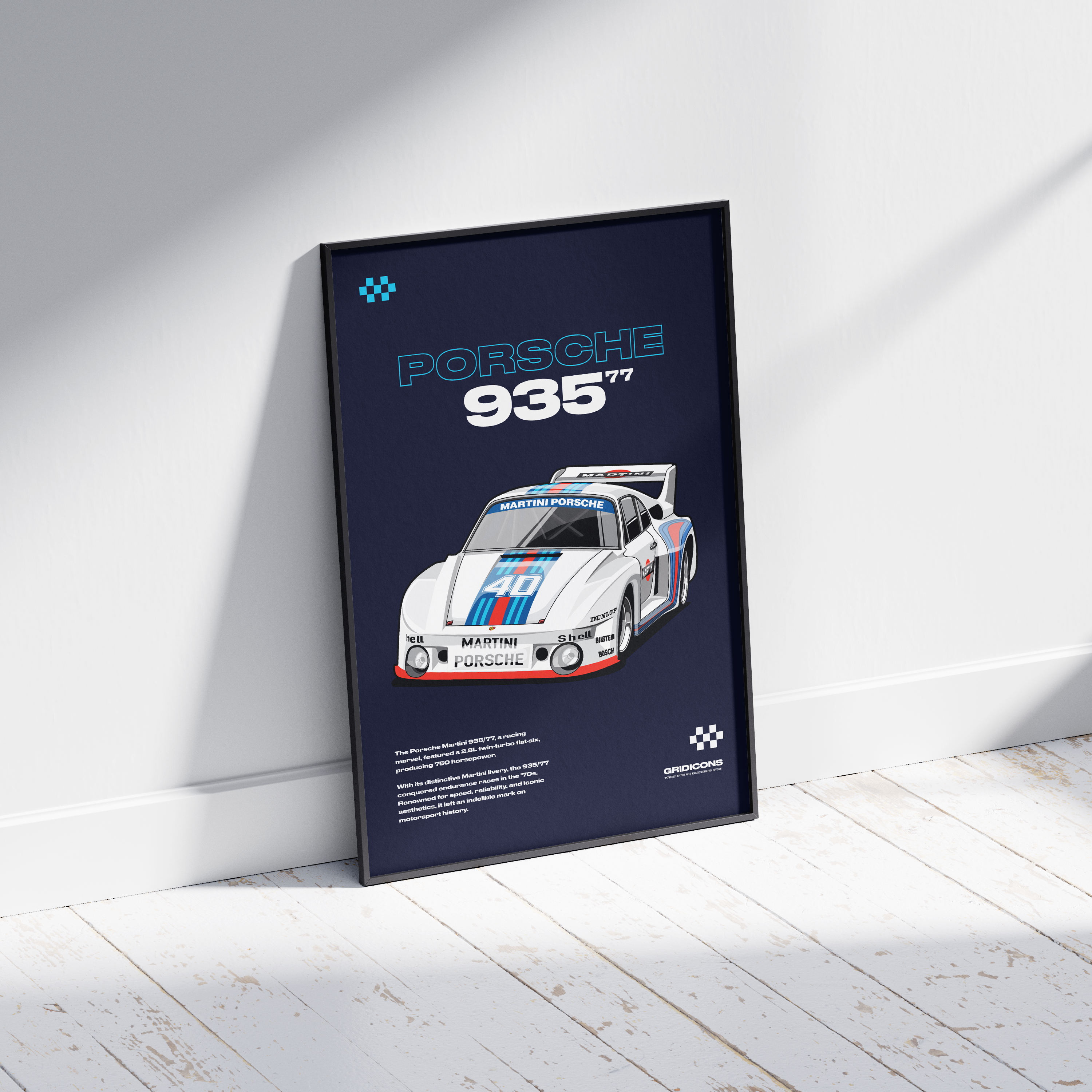 Porsche 935'77 Martini - Poster Print