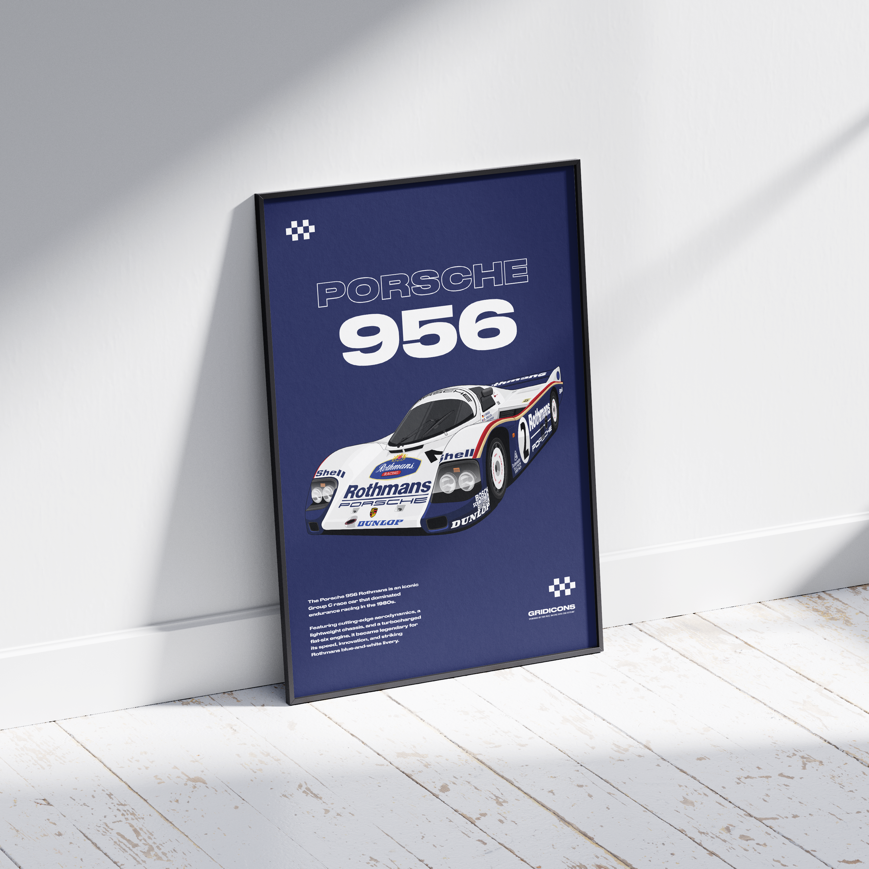 Porsche 956 Rothmans - Poster Print