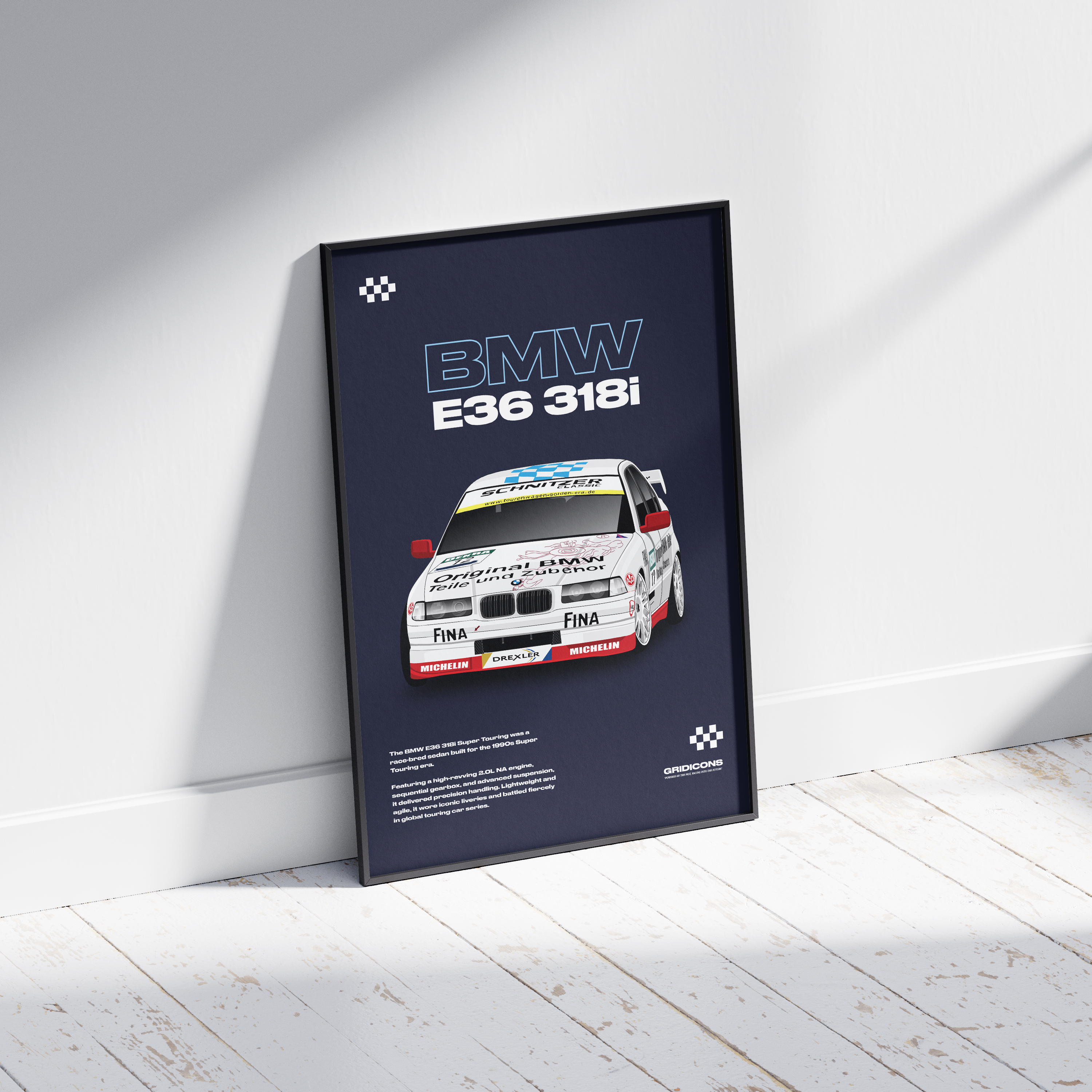 BMW E36 318i Touring Car - Poster Print