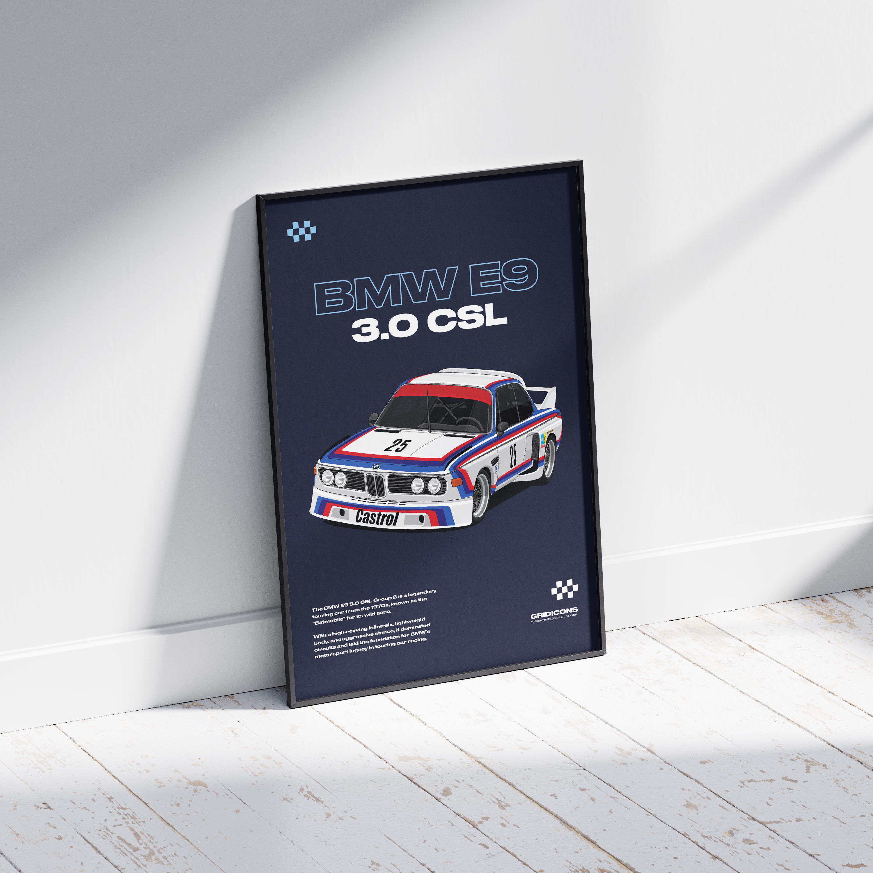BMW Motorsport E9 3.0 CSL - Poster Print