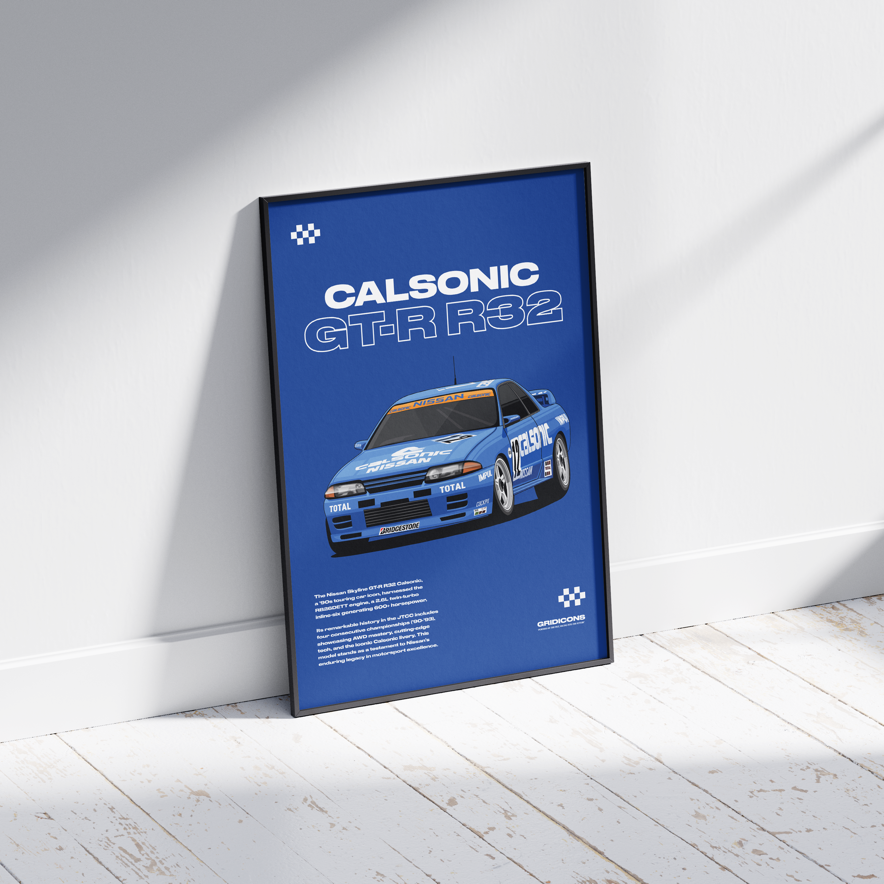 Nissan Skyline GT-R R32 Calsonic - Poster Print