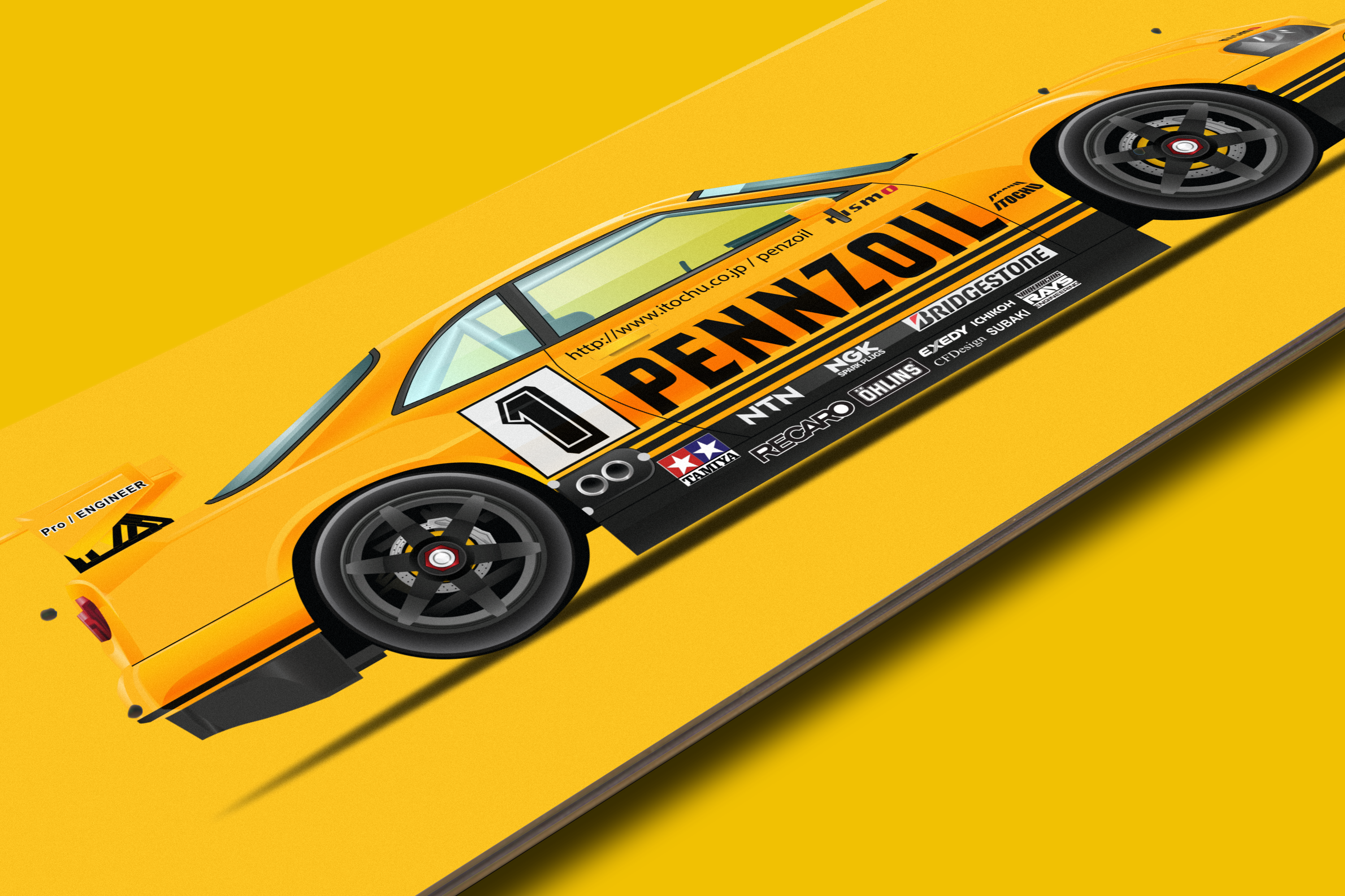 Nissan PENNZOIL Nismo GT-R '99 - Skate Deck Wall Art