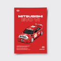 Mitsubishi EVO VI Rally Car Marlboro - Poster Print