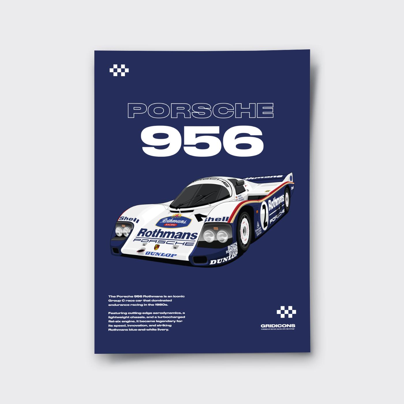 Porsche 956 Rothmans - Poster Print