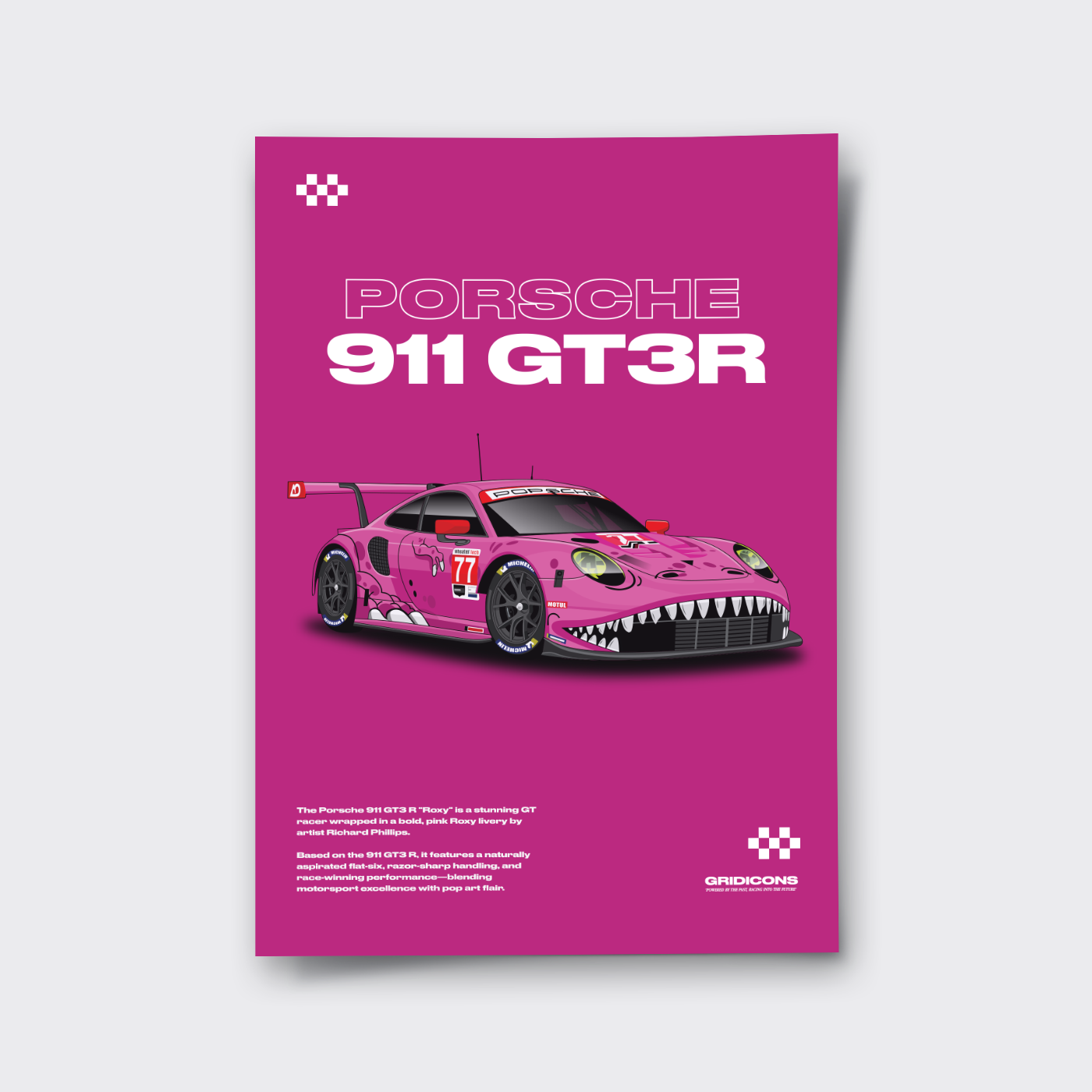 Porsche 911 GT3R 'Roxy' - Poster Print