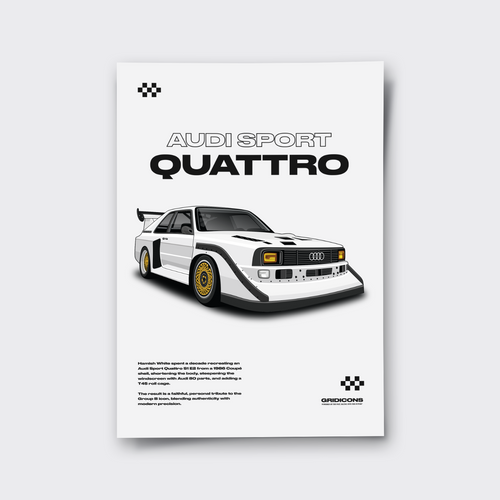 Audi Sport Quattro S1 (Hamish White) - Poster Print