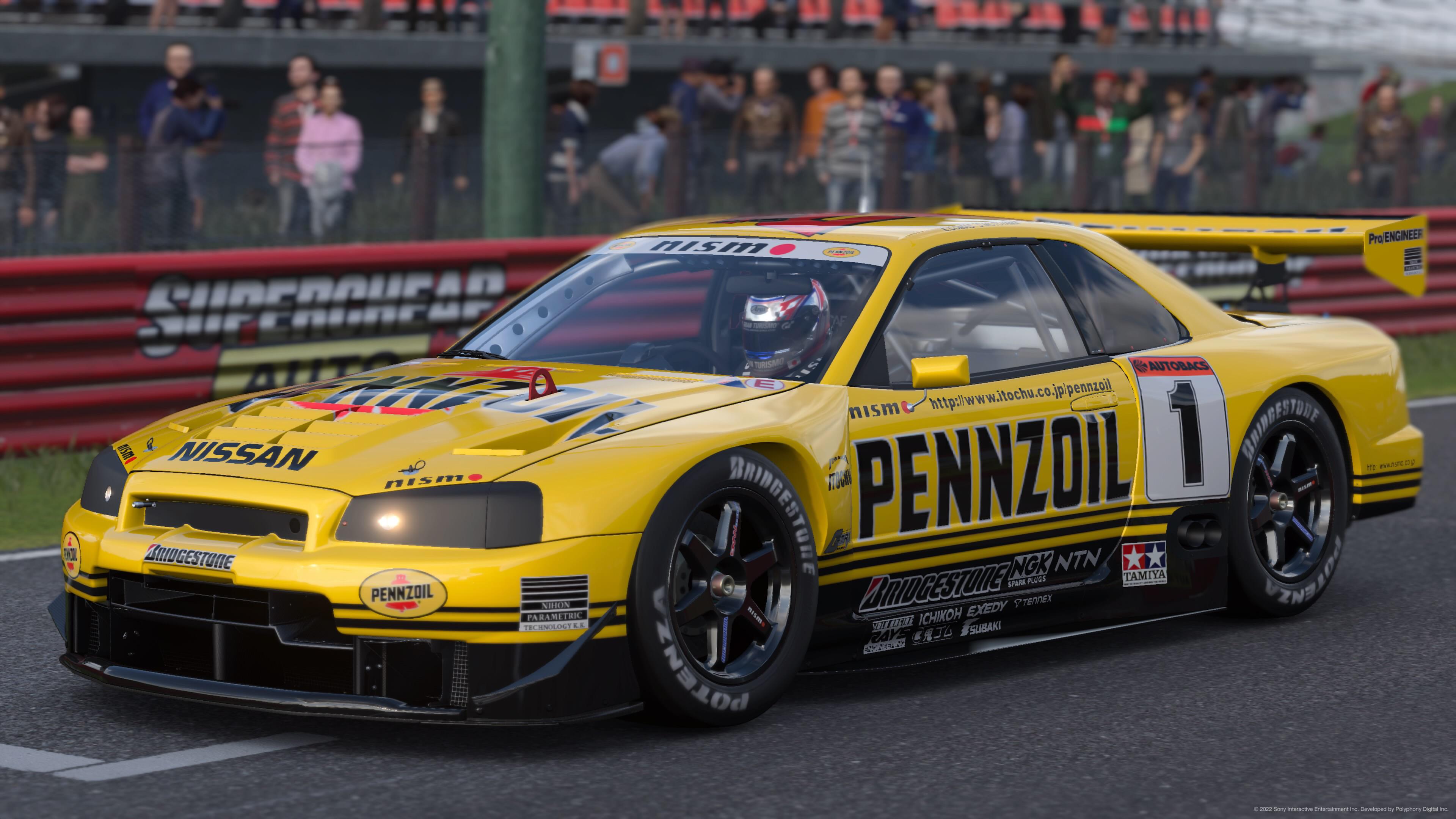 Nissan PENNZOIL Nismo GT-R '99 - Skate Deck Wall Art